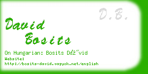 david bosits business card